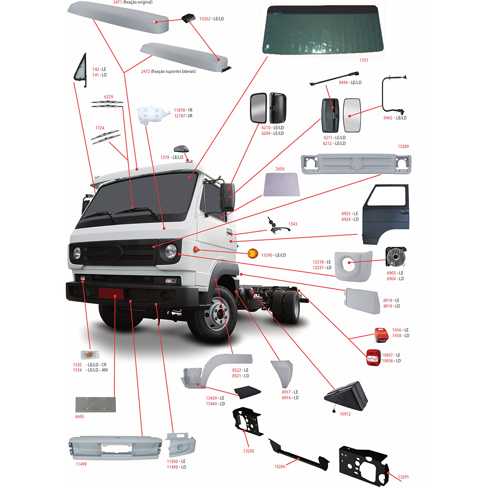 Reservatorio Radiador Caminhão Volkswagen Delivery Após 2006 - 2P0121405C